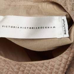 Pre Owned Victoria Victoria Beckham Beige Silk Blend Tiered Frill Mini Dress S