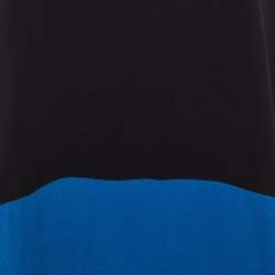Pre Owned Victoria Victoria Beckham Black /Blue Crepe Mini Dress M