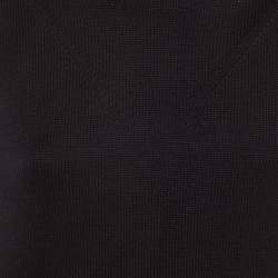 Pre Owned Victoria Victoria Beckham Navy Blue Wool Turtle Neck Side Tie Sweater Vest M