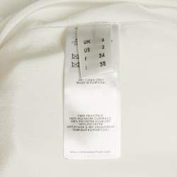Pre Owned Victoria Victoria Beckham White Crepe Plisse Mini Dress S
