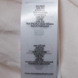 Pre Owned Victoria Victoria Beckham White/Orange Silk and Plisse Midi Dress M