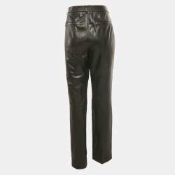 Pre Owned Victoria Victoria Beckham Black Leather Pants L