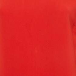 Pre Owned Victoria Victoria Beckham Red Crepe Shift Dress M