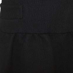 Pre Owned Victoria Victoria Beckham Black Textured Wool Drop Waist Dress M