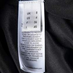 Pre Owned Victoria Victoria Beckham Burgundy Sequin Embellished Oversized Top S