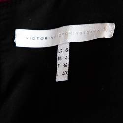 Pre Owned Victoria Victoria Beckham Purple Wool Short Sheath Dress S 