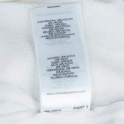 مملوكة مسبقًا فستان فيكتوريا فيكتوريا بيكهام واسع بنفسجي وأبيض بحزام S