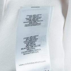 مملوكة مسبقًا فستان فيكتوريا فيكتوريا بيكهام واسع بنفسجي وأبيض بحزام S