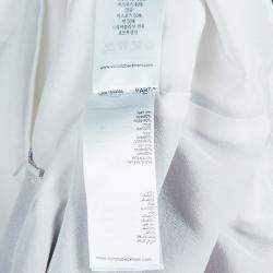 مملوكة مسبقًا فستان فيكتوريا فيكتوريا بيكهام واسع بنفسجي وأبيض بحزام S