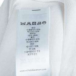 مملوكة مسبقًا فستان فيكتوريا فيكتوريا بيكهام واسع بنفسجي وأبيض بحزام S