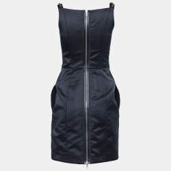Pre Owned Victoria Victoria Beckham Midnight Blue Satin Bustier Dress S