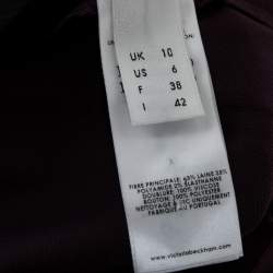Pre Owned Victoria Victoria Beckham Purple Crepe Paperbag Trousers M