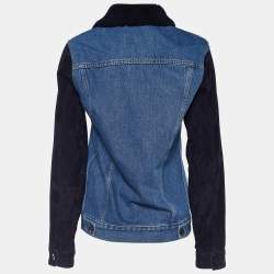 Pre Owned Victoria Victoria Beckham Indigo Denim Button Front Jacket S