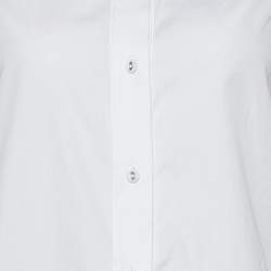 Pre Owned Victoria Victoria Beckham White Cotton Asymmetrical Hem Shirt S