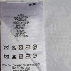 Pre Owned Victoria Victoria Beckham White Cotton Asymmetrical Hem Shirt S