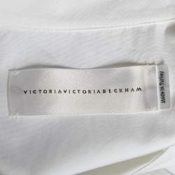Pre Owned Victoria Victoria Beckham White Cotton Asymmetrical Hem Shirt S