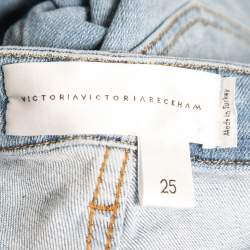Pre Owned Victoria Victoria Beckham Light Blue Denim Boot-Cut Jeans S Waist 25"