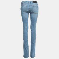 Pre Owned Victoria Victoria Beckham Light Blue Denim Boot-Cut Jeans S Waist 25"