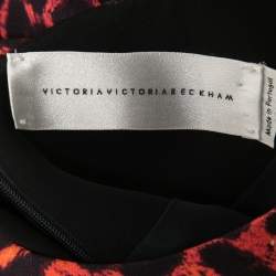 Pre Owned Victoria Victoria Beckham Multicolor Leopard Printed Crepe Midi Dress M