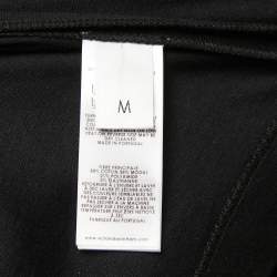 Pre Owned Victoria Victoria Beckham Black Jersey Wrap T-Shirt Dress M