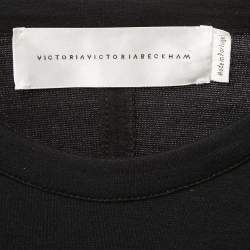 Pre Owned Victoria Victoria Beckham Black Jersey Wrap T-Shirt Dress M