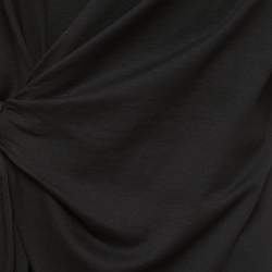 Pre Owned Victoria Victoria Beckham Black Jersey Wrap T-Shirt Dress M