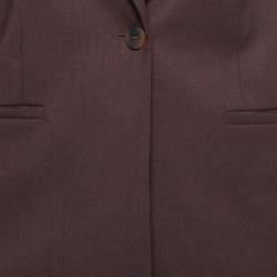 Pre Owned Victoria Victoria Beckham Burgundy Crepe Wool Blazer & Pants Set S