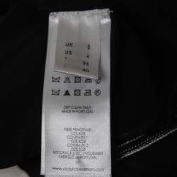 Pre Owned Victoria Victoria Beckham Black Colorblock Silk Pleated Sleeveless Top S