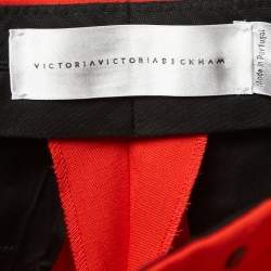 Pre Owned Victoria Victoria Beckham Orange Wool Blend Trousers M