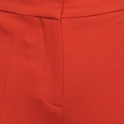 Pre Owned Victoria Victoria Beckham Orange Wool Blend Trousers M