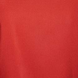 Victoria Victoria Beckham Brick Red Cotton Blend Flounce Hem Mini Dress M