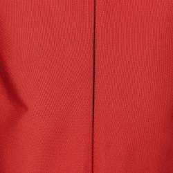 Victoria Victoria Beckham Brick Red Cotton Blend Flounce Hem Mini Dress M