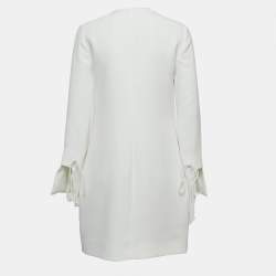 Pre Owned Victoria Victoria Beckham White Crepe Mini Shift Dress S
