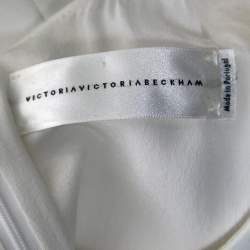 Pre Owned Victoria Victoria Beckham White Crepe Mini Shift Dress S