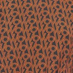 Victoria Victoria Beckham Black Monogram Print Crepe Gathered Waist Mini Dress S
