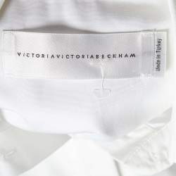 Pre Owned Victoria Victoria Beckham White Cotton Asymmetrical Hem Shirt S 