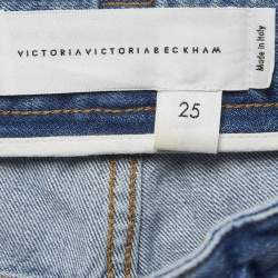 Victoria Victoria Beckham Blue Denim Cropped Jeans S Waist 25"