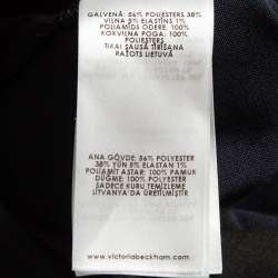 Pre Owned Victoria Victoria Beckham Navy Blue Crepe Flared Trousers M