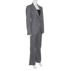 Viktor & Rolf Grey Wool Tailored Blazer and Trouser Set M
