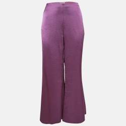 Vince Mauve Pink Satin Flared Trousers M