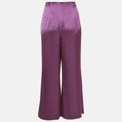 Vince Mauve Pink Satin Flared Trousers M