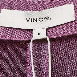 Vince Mauve Pink Satin Flared Trousers M