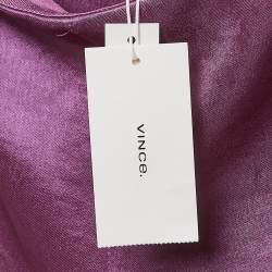 Vince Mauve Pink Satin Flared Trousers M