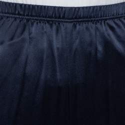 Vince Navy Blue Silk Satin Joggers L