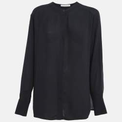Vince Black Silk Button-Up Blouse M
