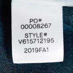 Pre Owned Vince Green Satin Plisse Blouse M