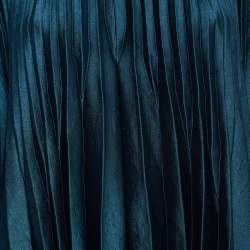 Pre Owned Vince Green Satin Plisse Blouse M