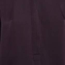 Vince Purple Satin Zip-Up Blouse S