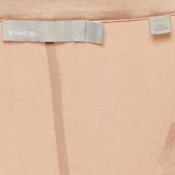 Vince Pink Satin Silk Buttoned Shirt L