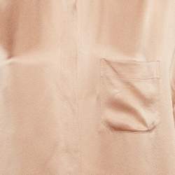 Vince Pink Satin Silk Buttoned Shirt L